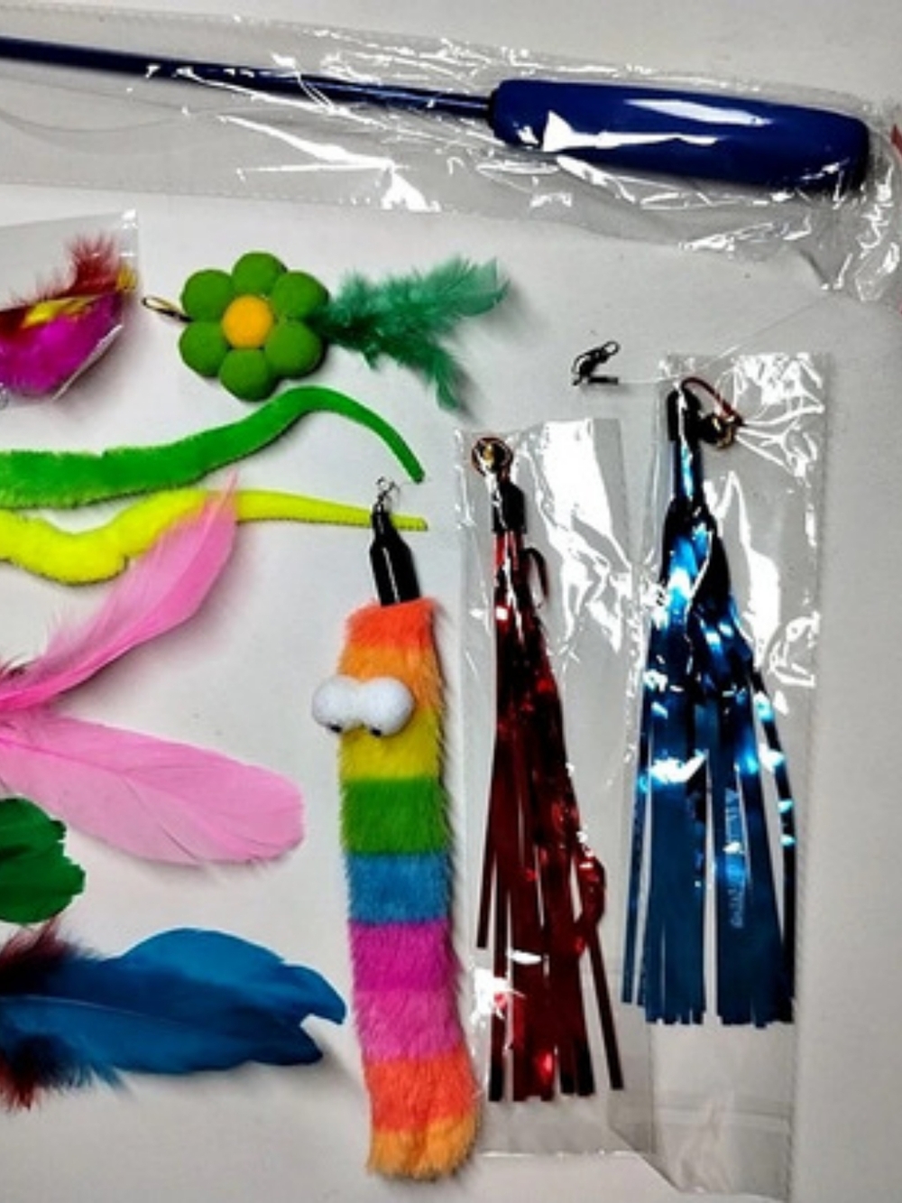 Cat Toy Assortment with Feather, Plush & Wand Toys NWT